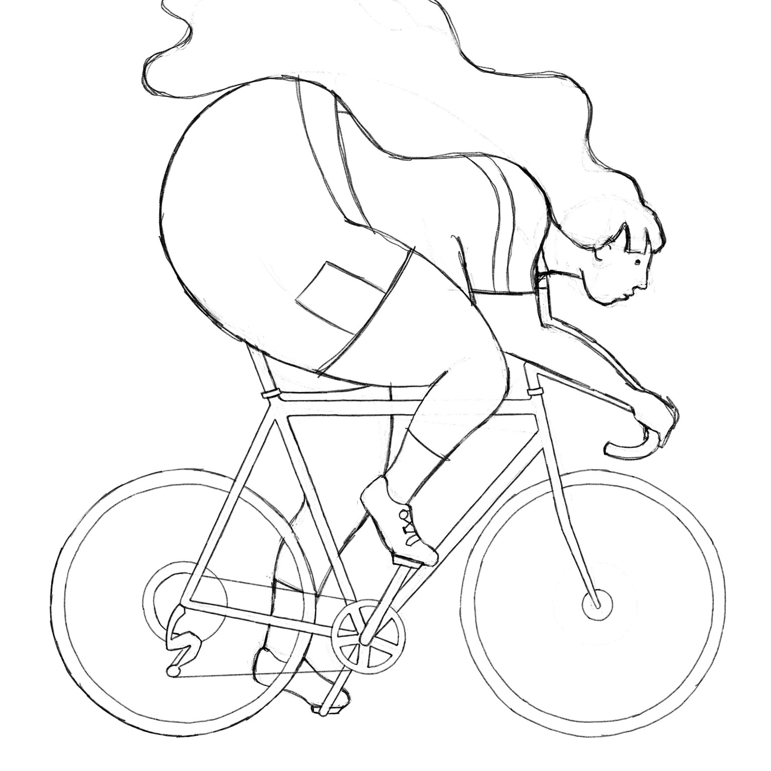 Illustrating a Stylised Cyclist - image 2 - student project