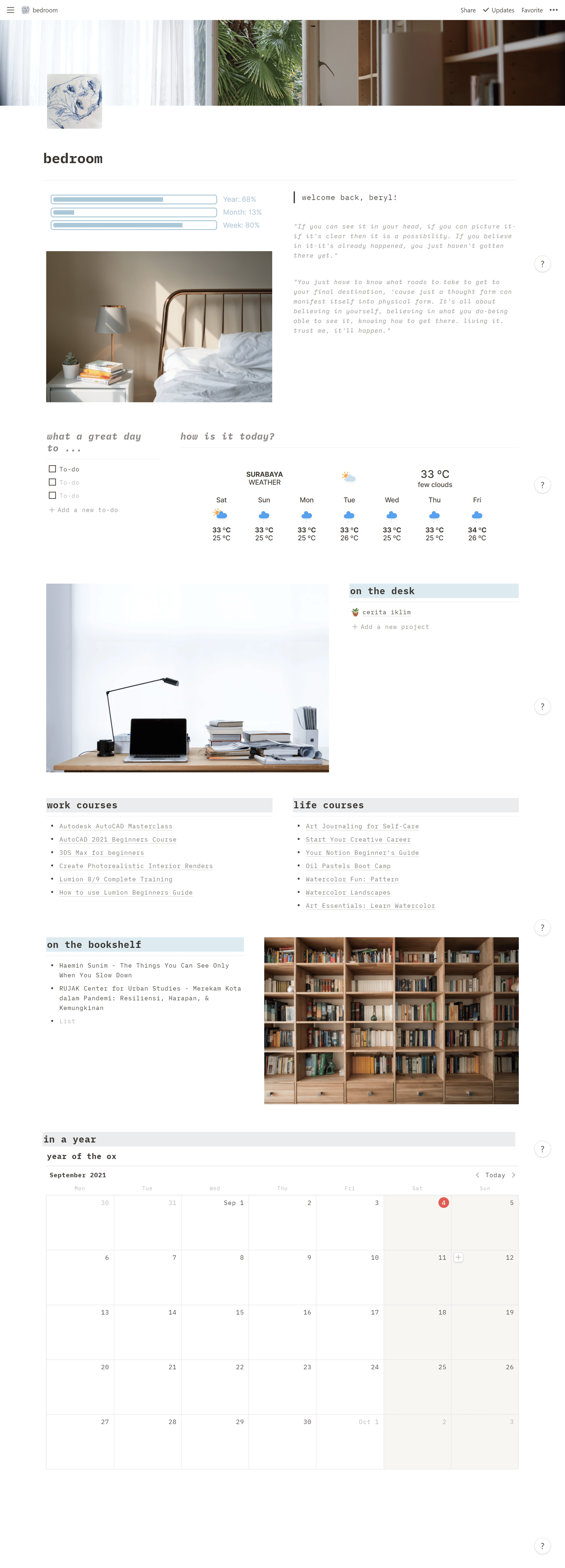 notion dashboard - image 1 - student project