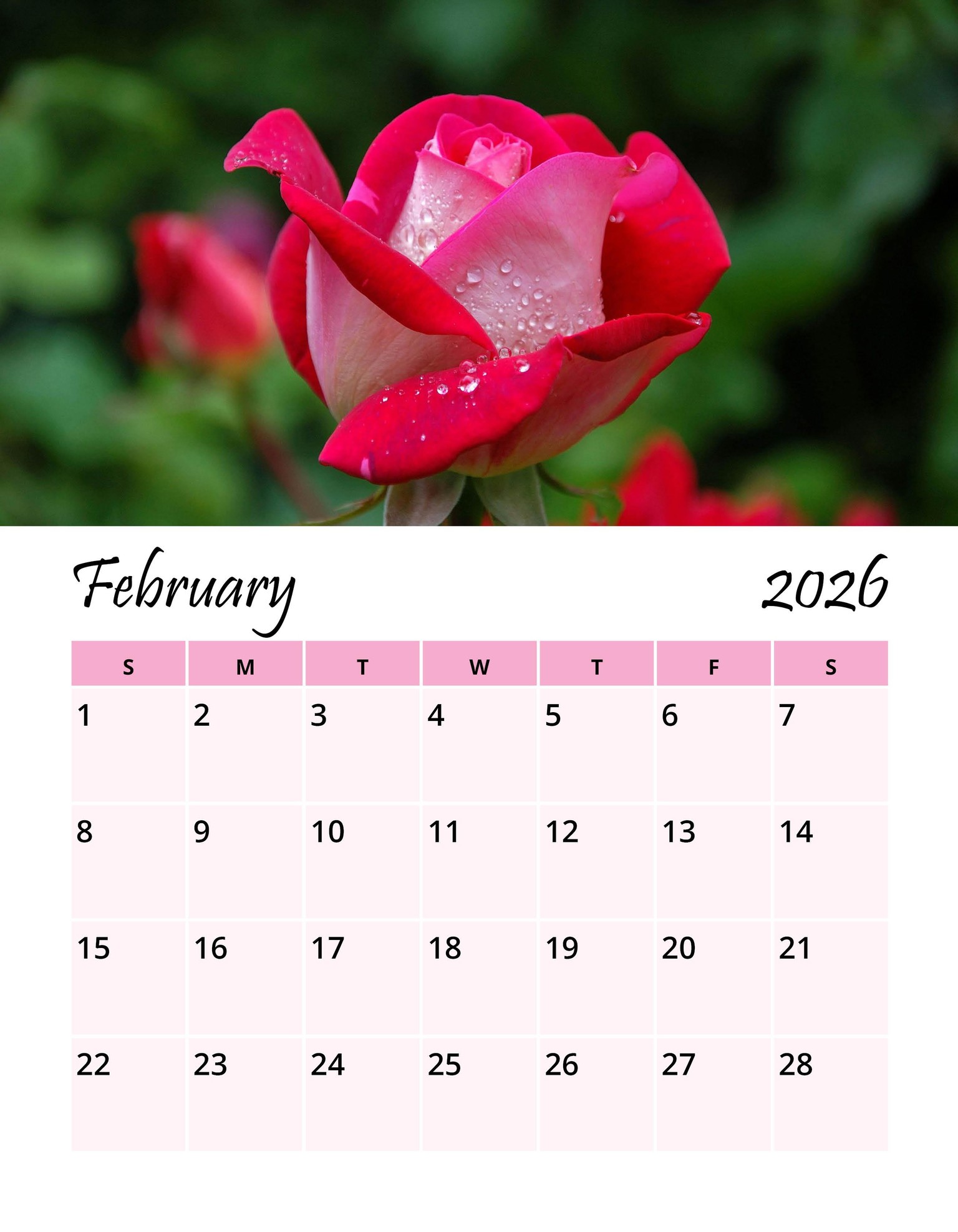 2026 Flowers Wall Calendar - image 4 - student project