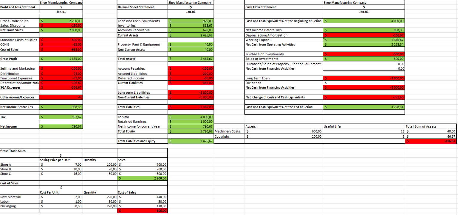 Profit and loss, Balance sheet and Cash Flow Statement - image 1 - student project