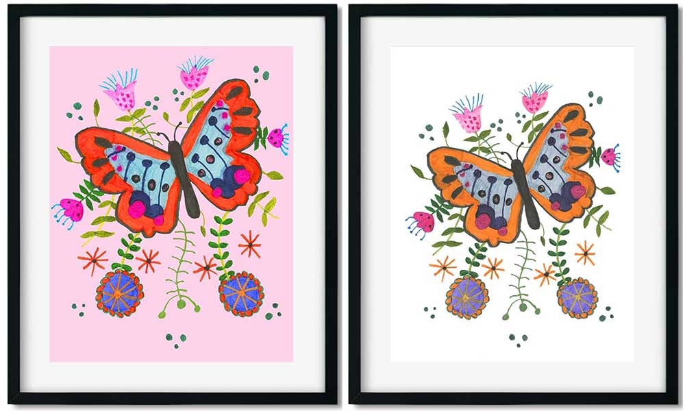 Folk Art Butterflies - image 1 - student project