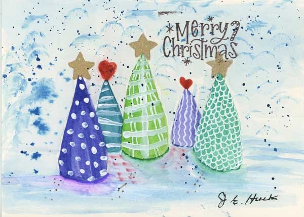 Patterned Holiday Trees - image 2 - student project