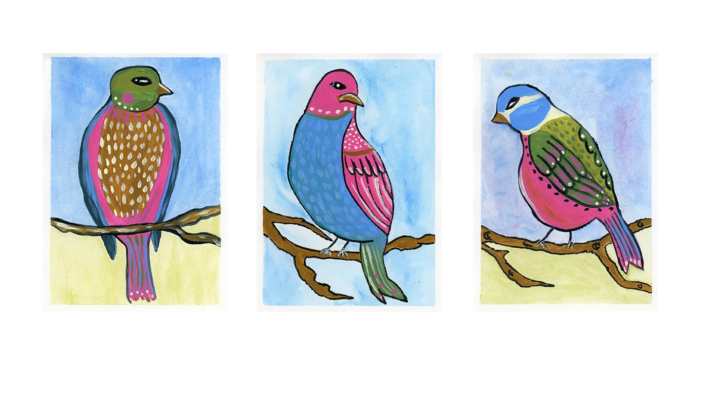 Whimsical Bird Set - image 1 - student project