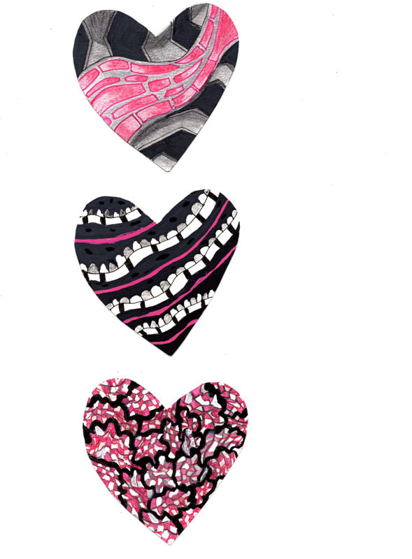 Zen hearts with shading - image 1 - student project