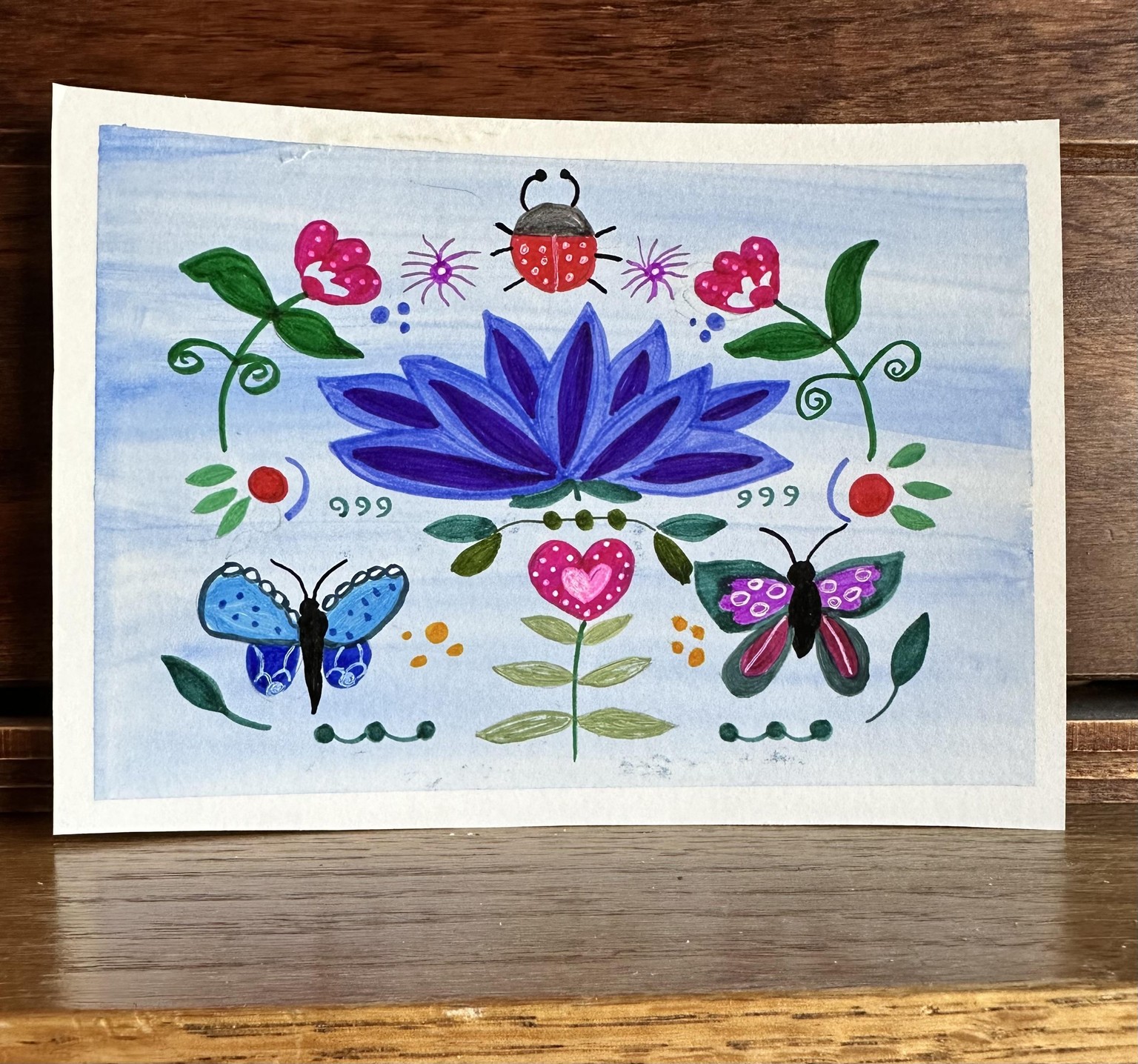 Folk Art Butterflies - image 2 - student project