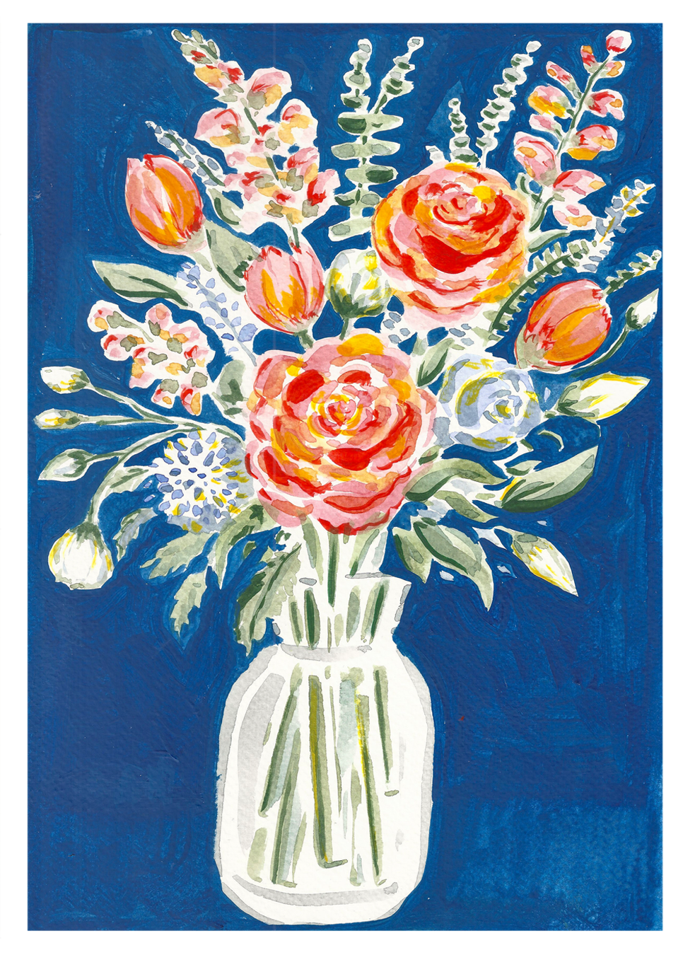 Watercolour and Gouache Bouquet - image 1 - student project