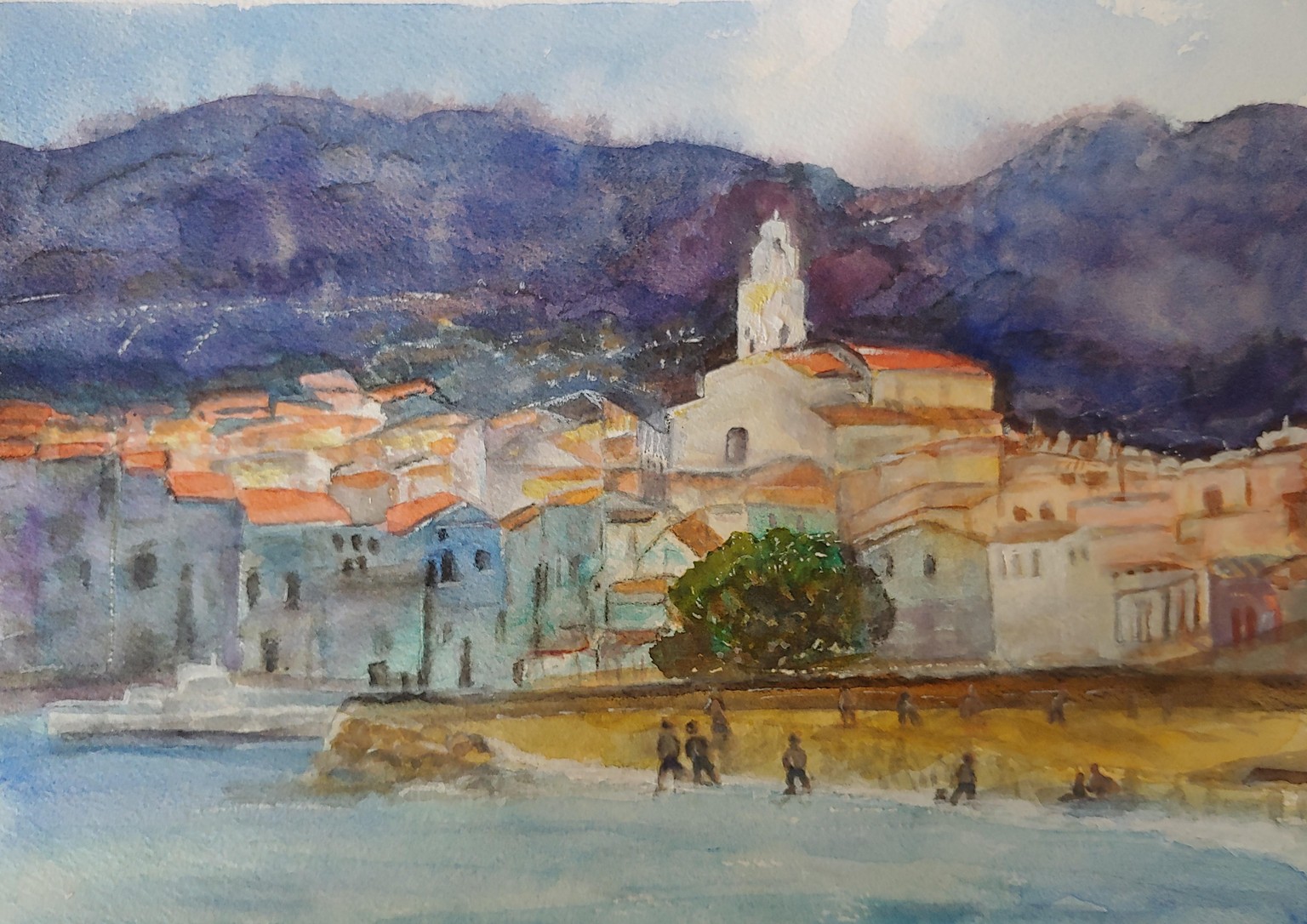 Seaside Landscape Painting - image 1 - student project