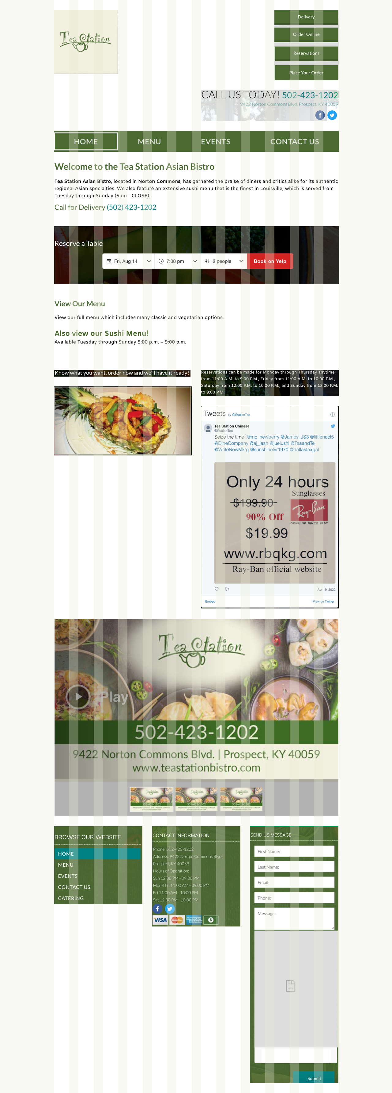 Tea Station Responsive Redesign - image 2 - student project