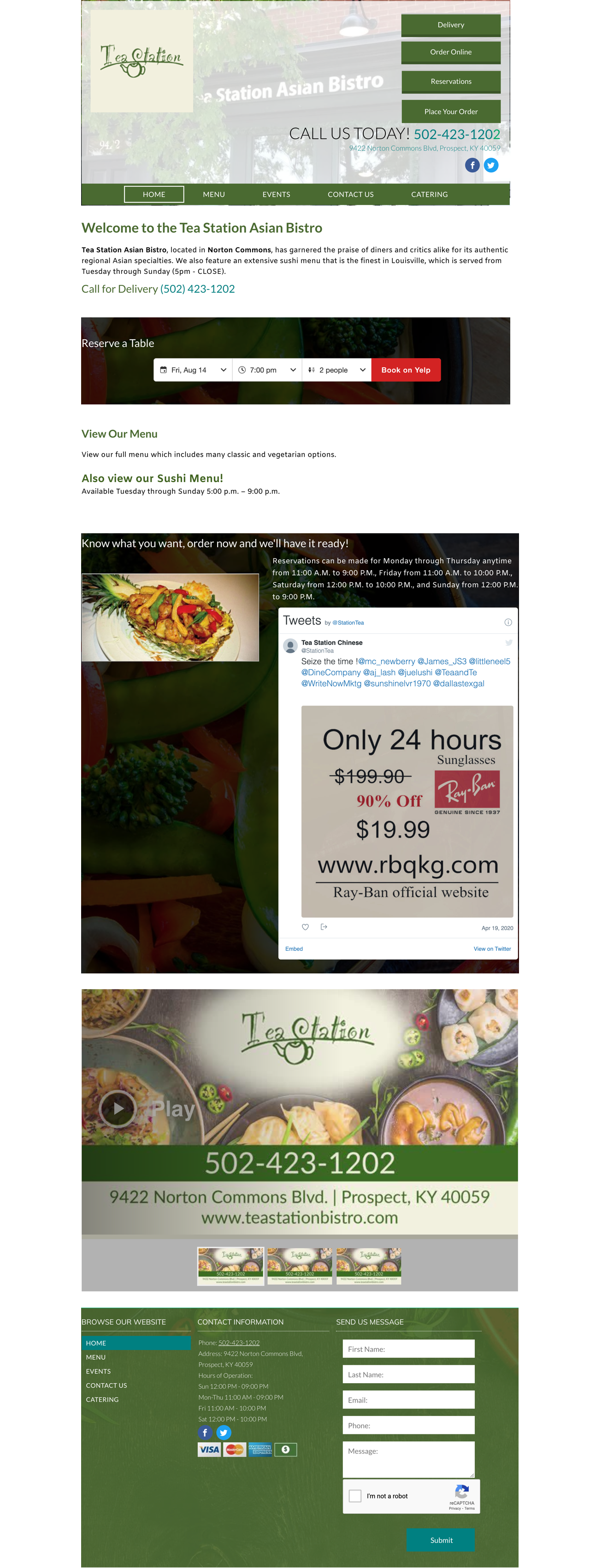 Tea Station Responsive Redesign - image 1 - student project