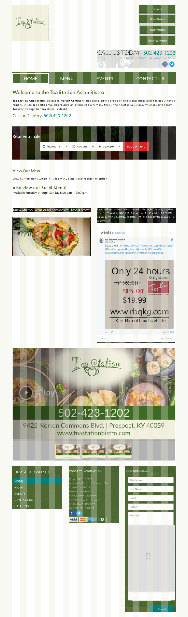 Tea Station Responsive Redesign - image 3 - student project