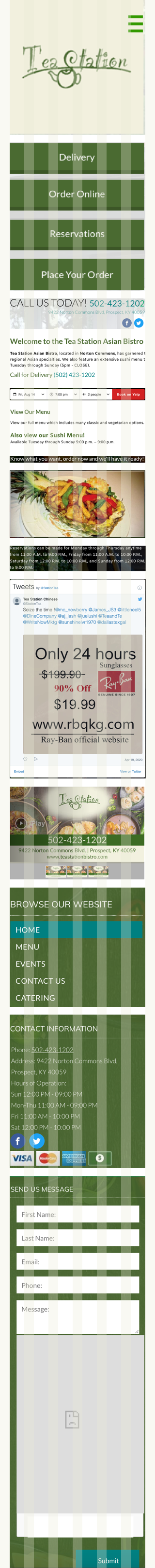 Tea Station Responsive Redesign - image 4 - student project