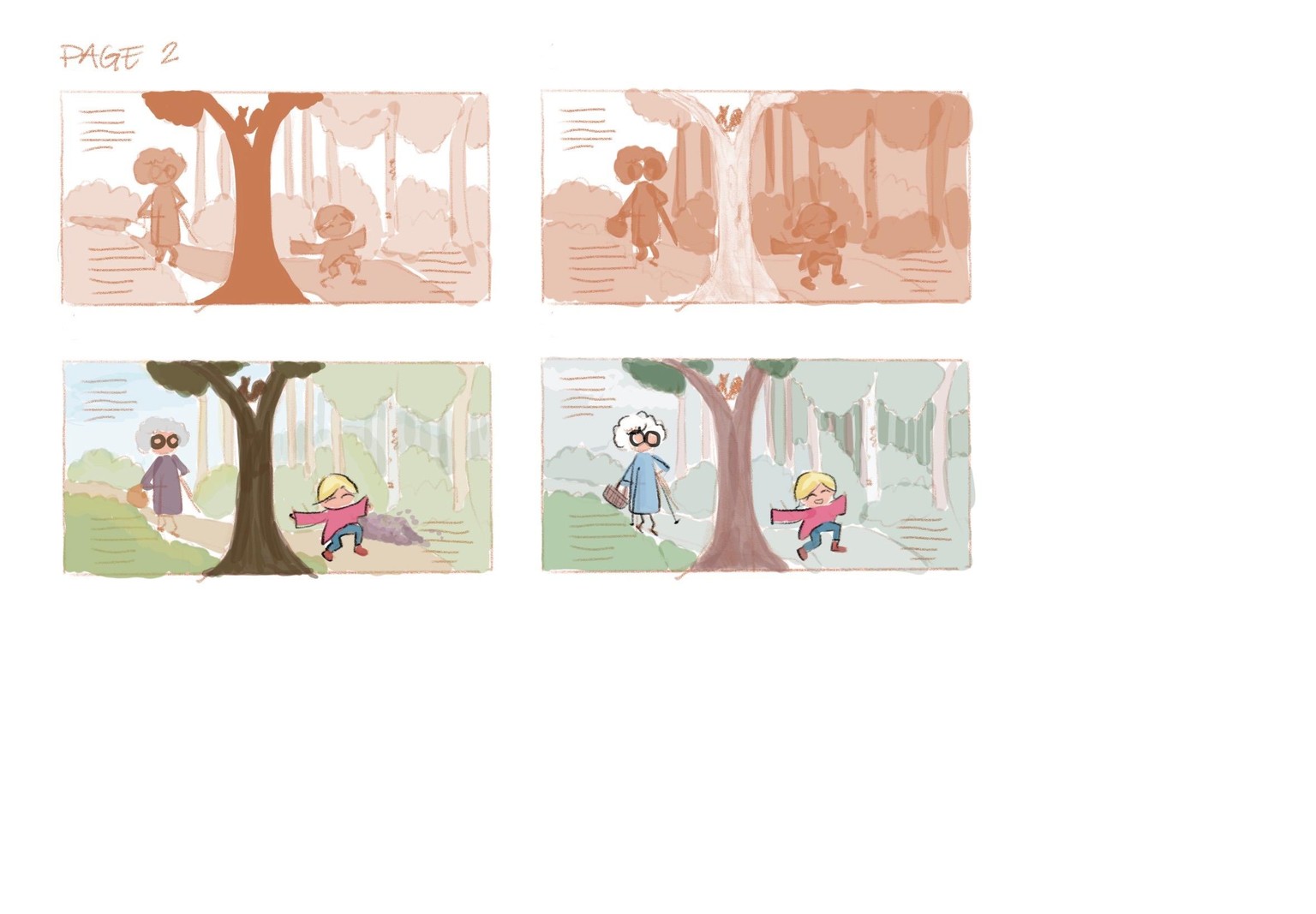 Girl and Grandmother in the Woods - image 4 - student project