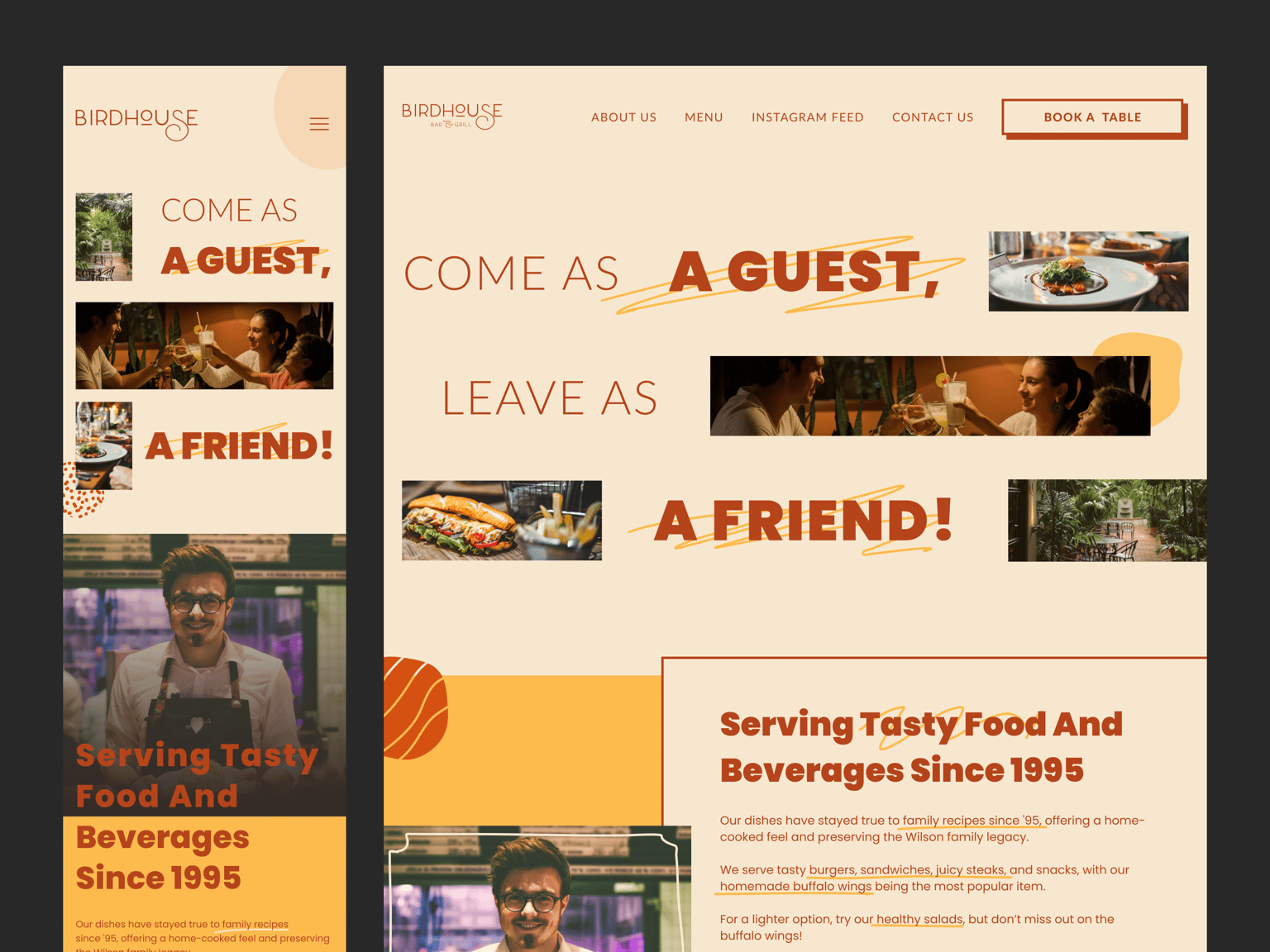 Responsive Website Design for a Family Owned Restaurant - image 1 - student project