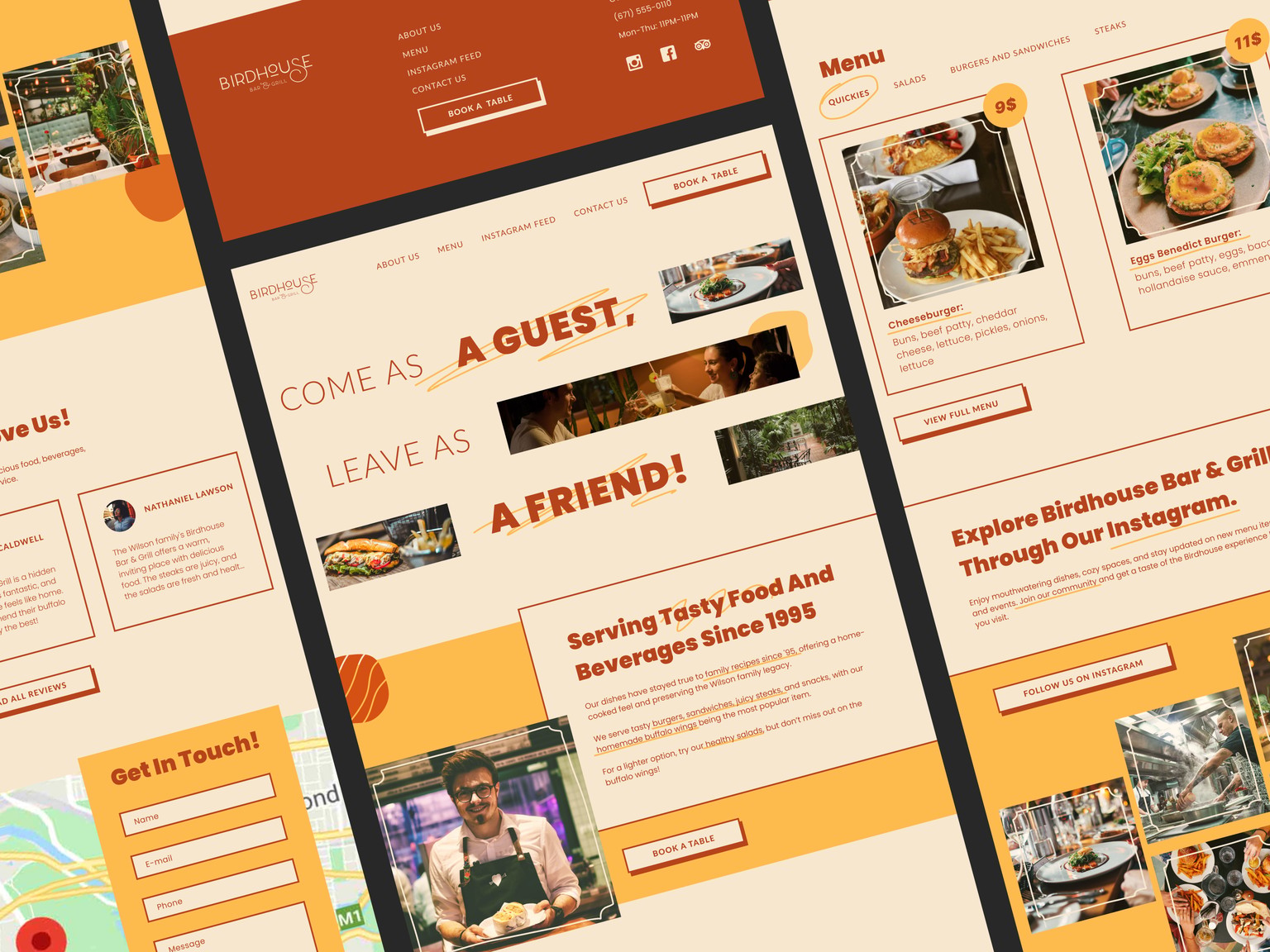 Responsive Website Design for a Family Owned Restaurant - image 2 - student project