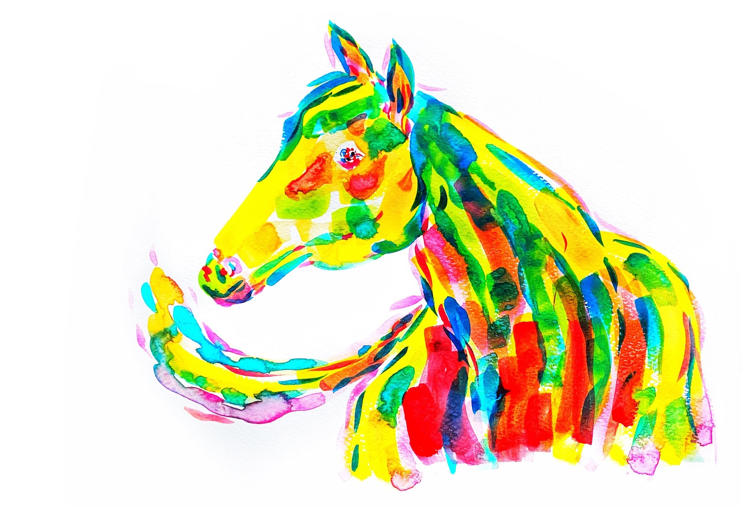 Horse Watercolor - image 1 - student project