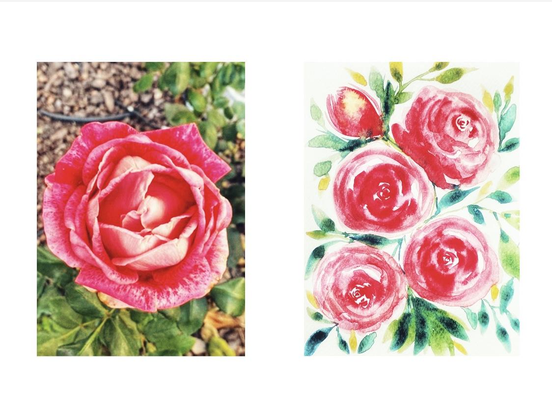 Radiant Roses in Watercolor - image 1 - student project