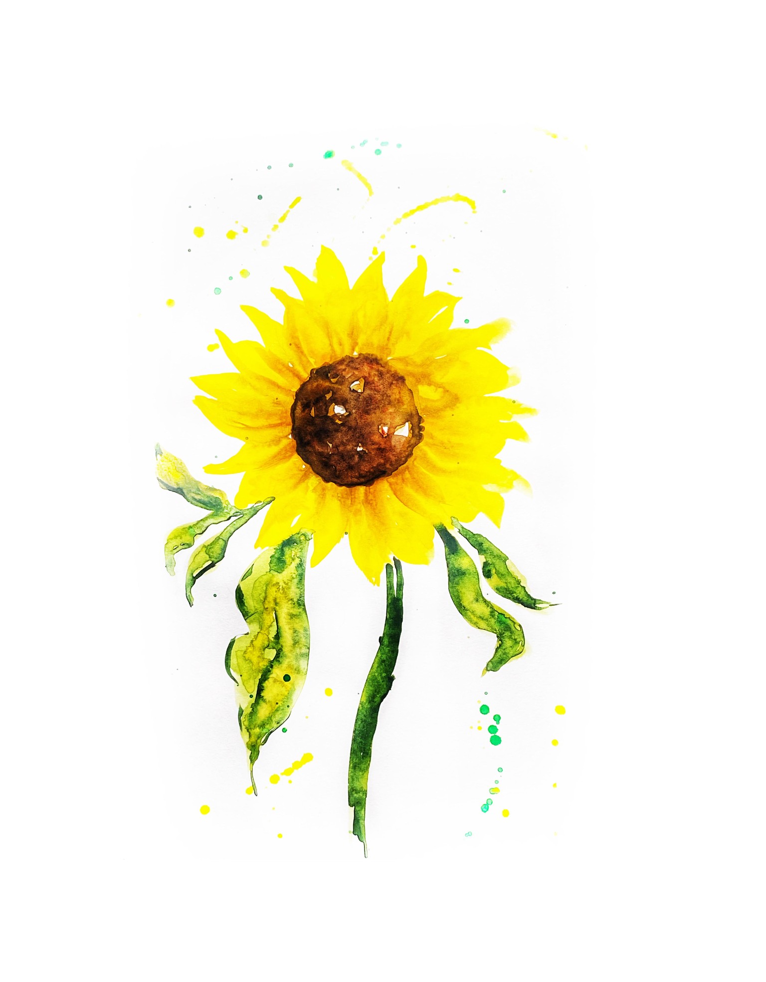 Sunflowers Watercolor - image 1 - student project