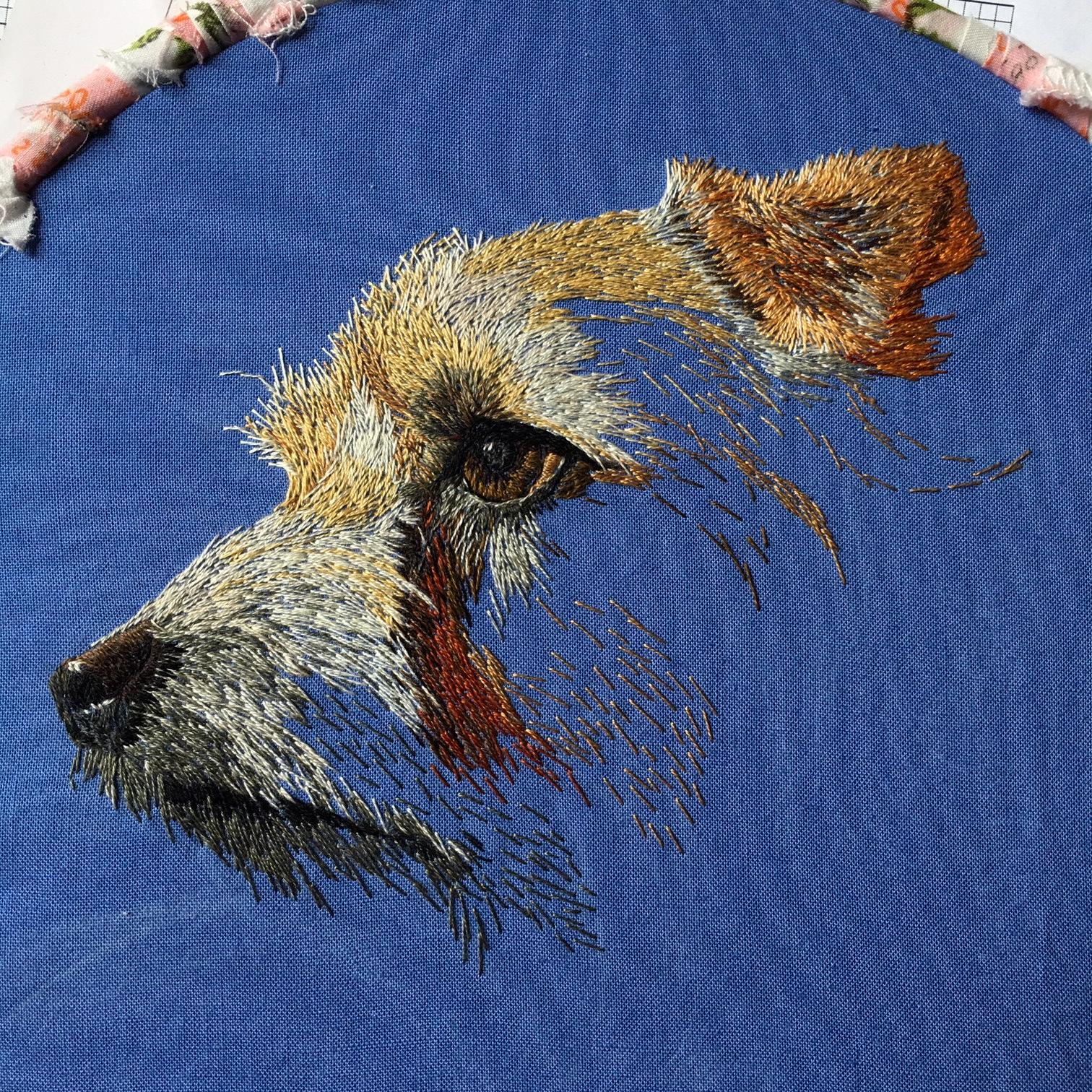 Painting with Thread -- a Terrier - image 2 - student project