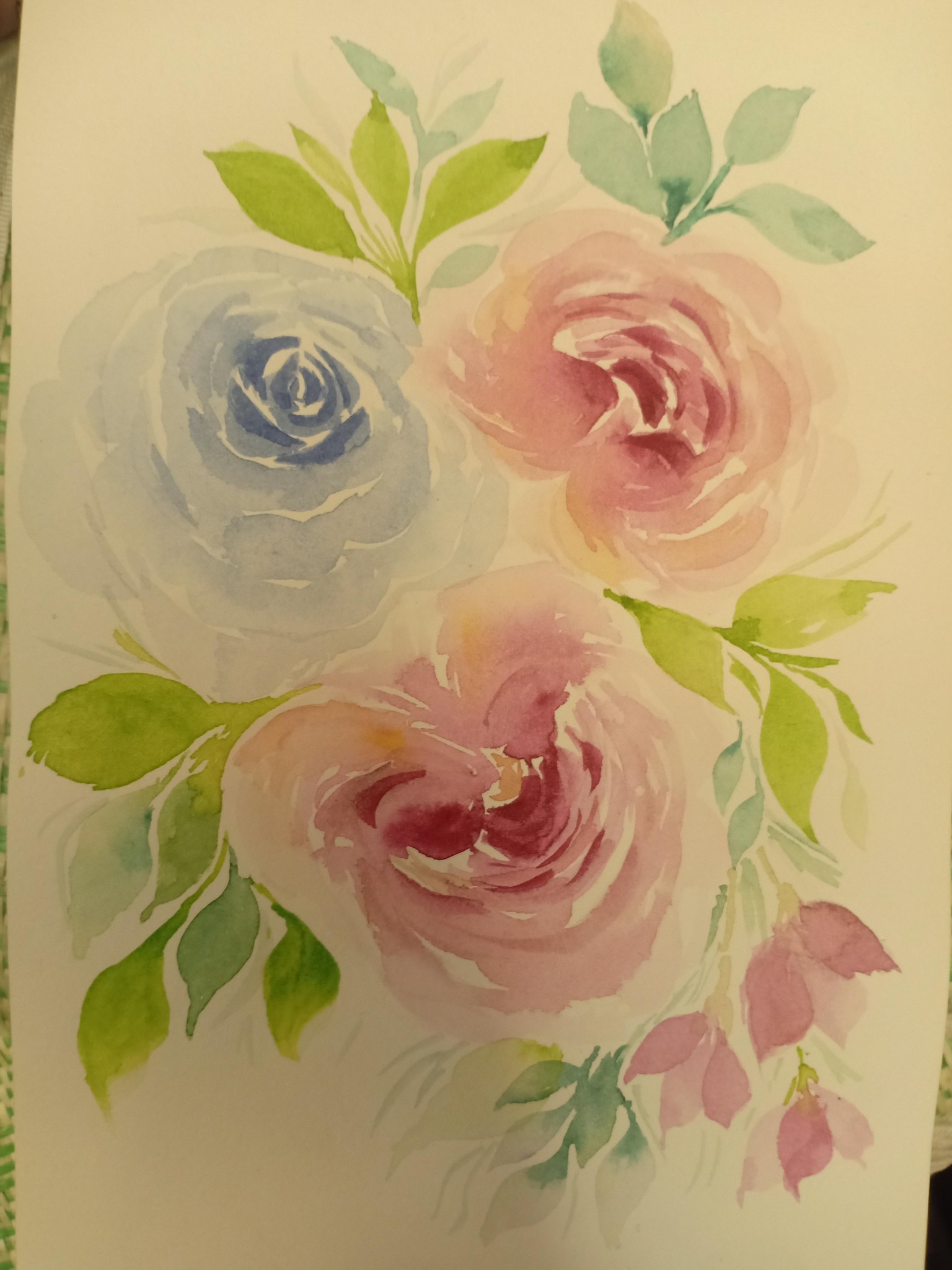 Loose florals with dagger brush - image 1 - student project