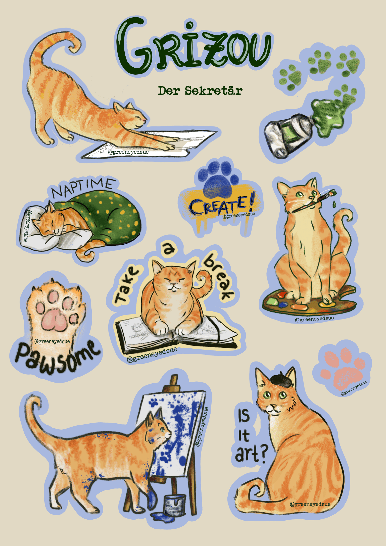 Grizou Stickers - image 1 - student project