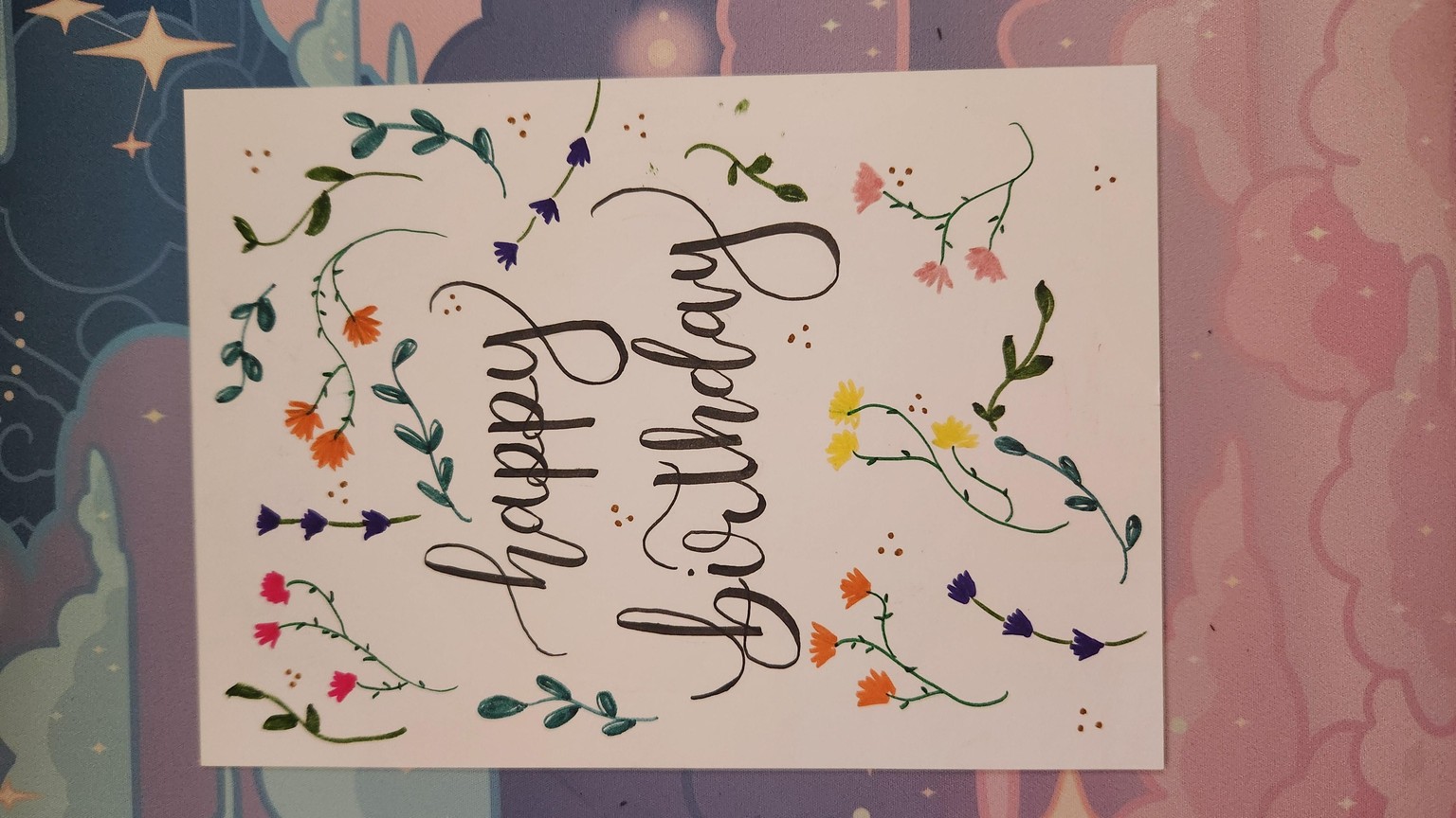 Birthday Card Lettering - image 1 - student project