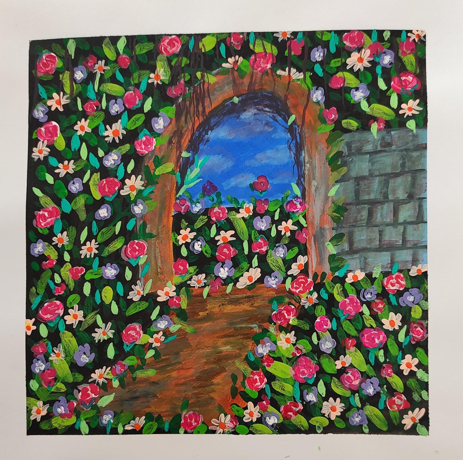 Rose Meadow with Gouache - image 1 - student project