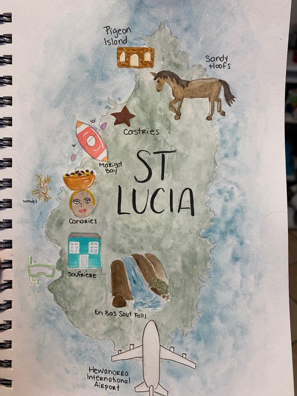 St Lucia Map - image 1 - student project