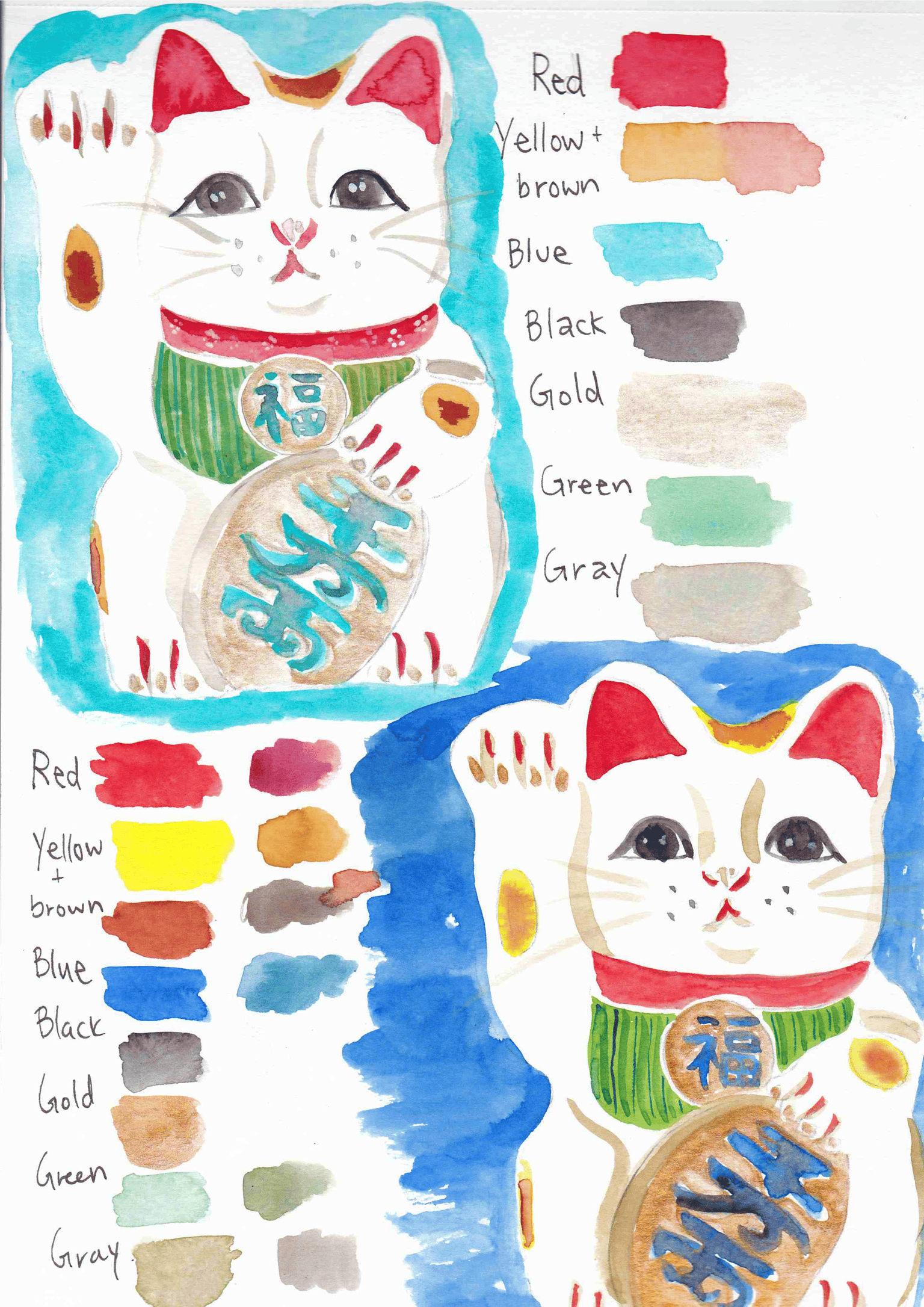Manekineko with Asanoha - image 3 - student project