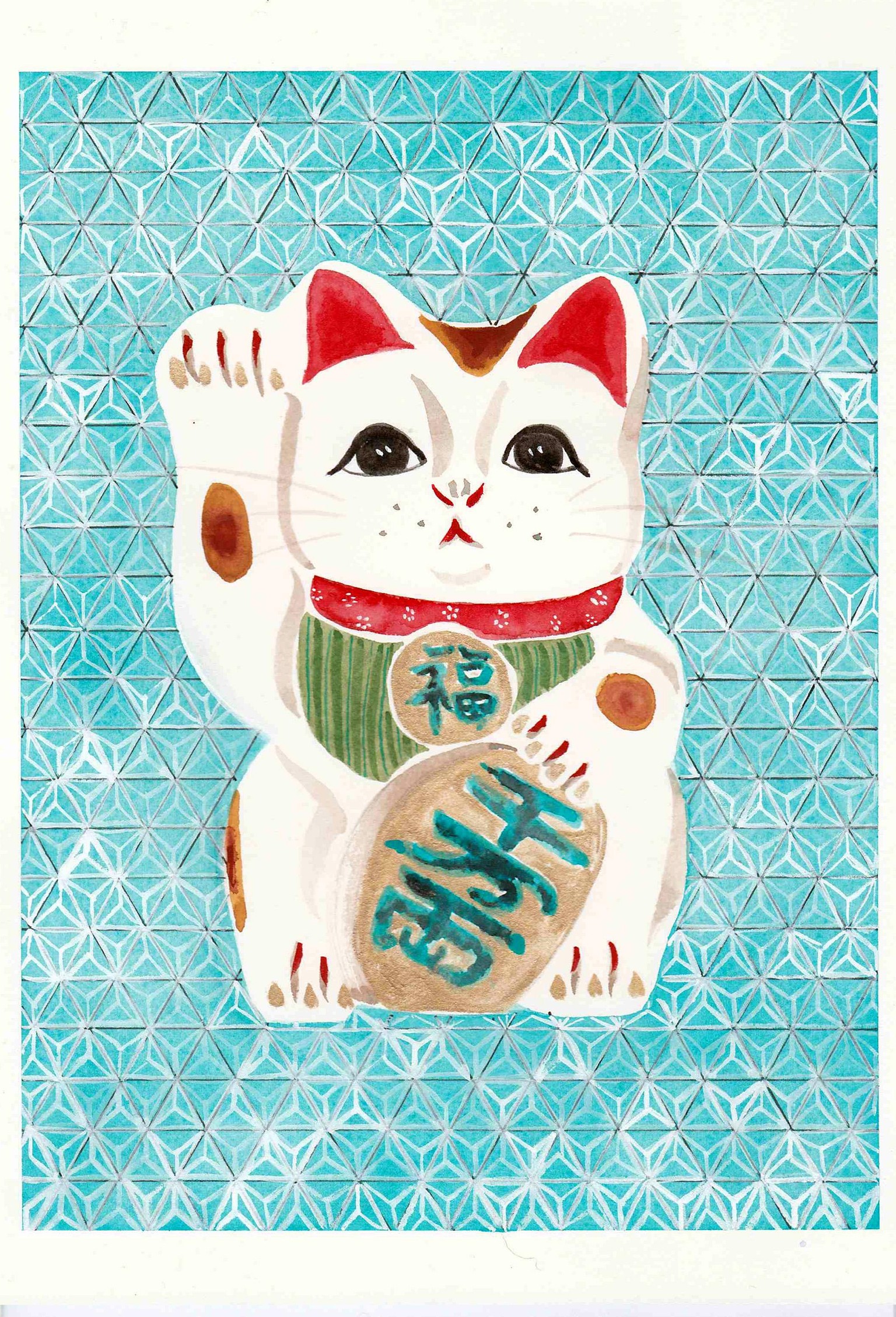Manekineko with Asanoha - image 4 - student project
