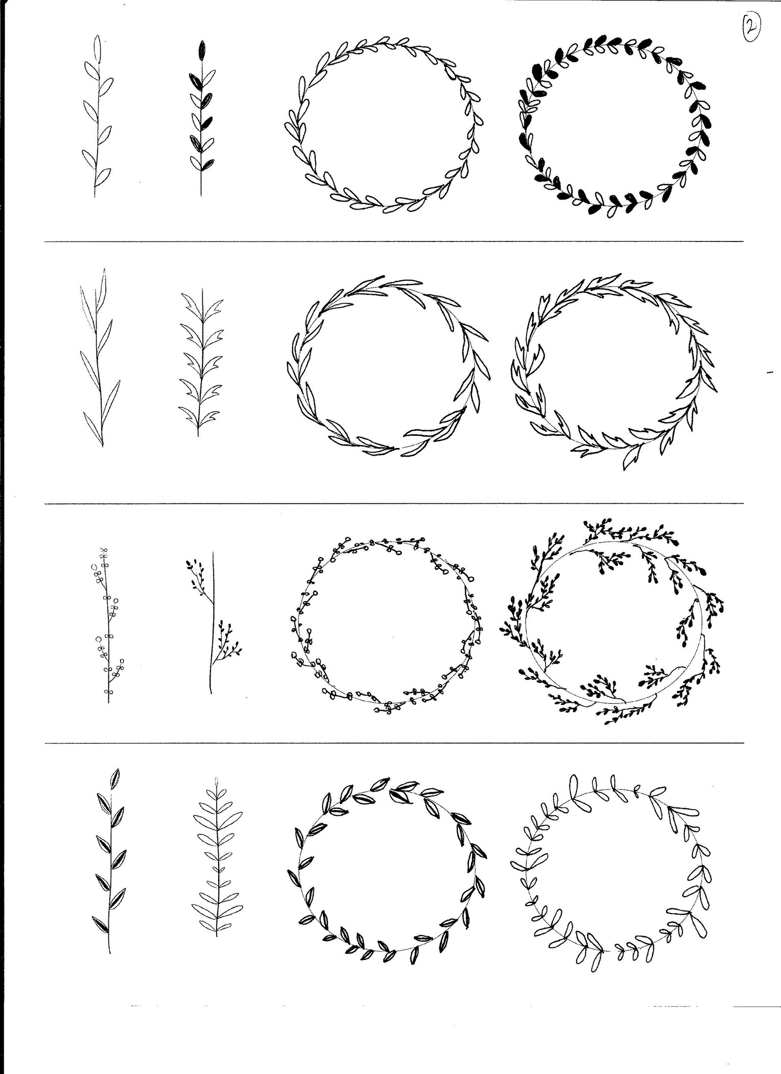 Drawing Wreath & Leaves - image 2 - student project