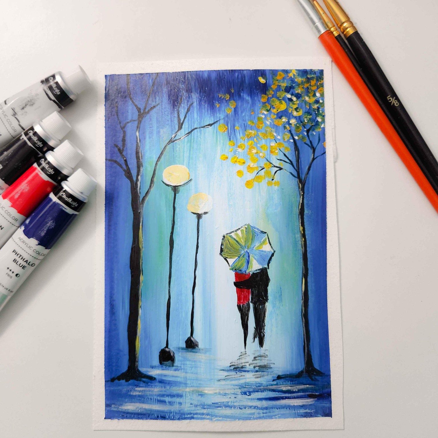 Couple in Monsoon - image 1 - student project