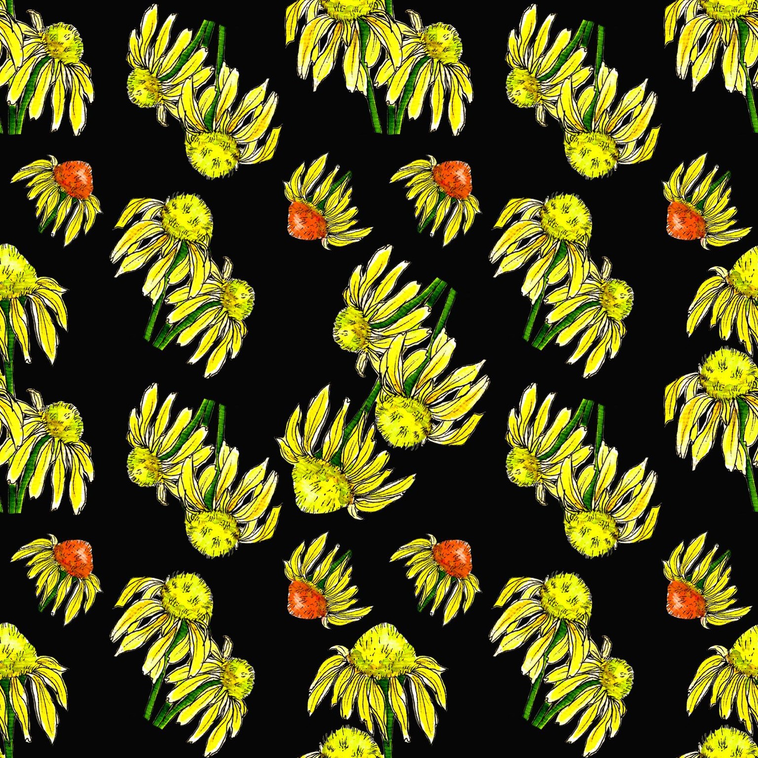 Coneflower Pattern - image 1 - student project