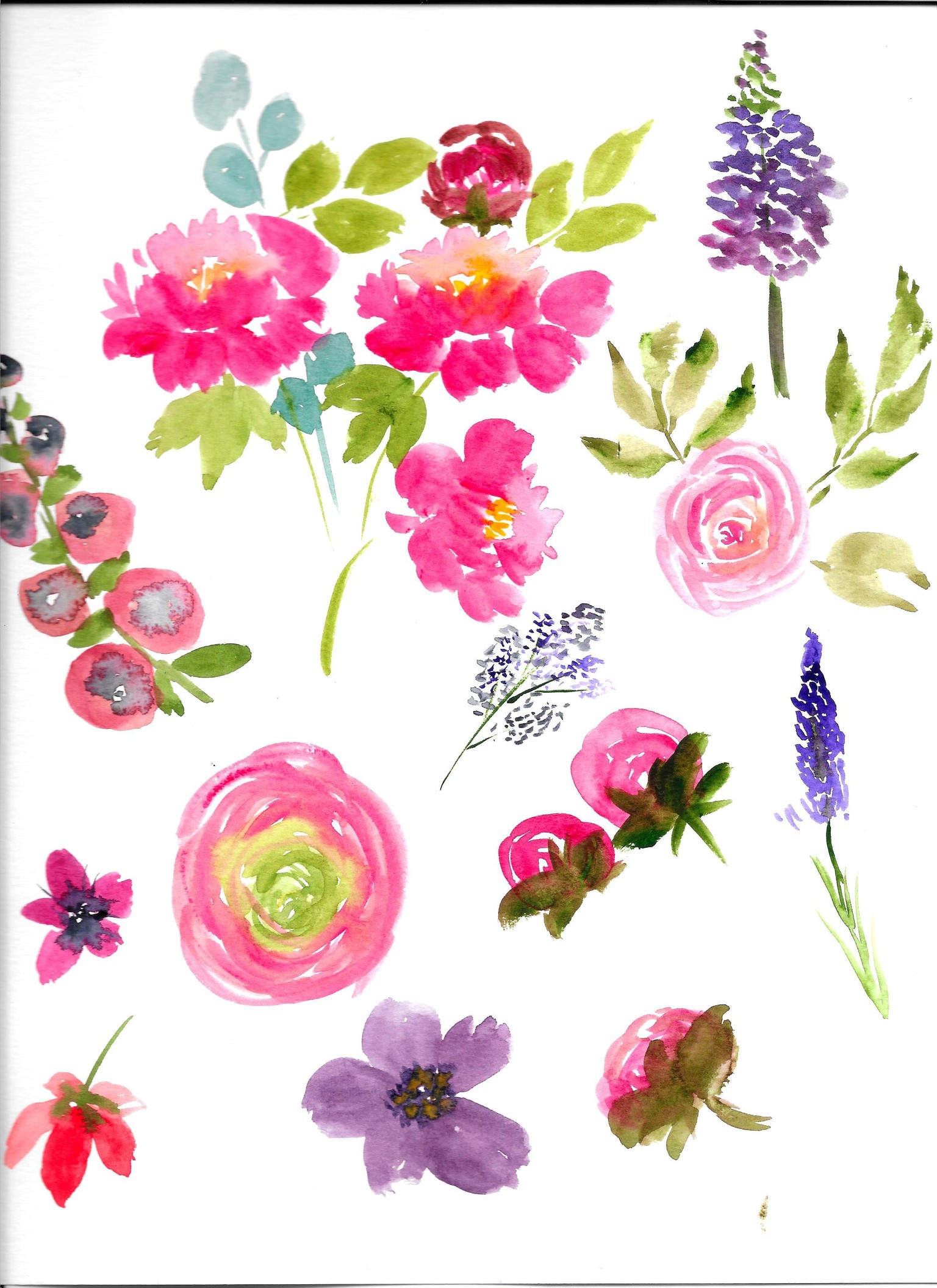 Watercolor Floral Arrangement - image 3 - student project