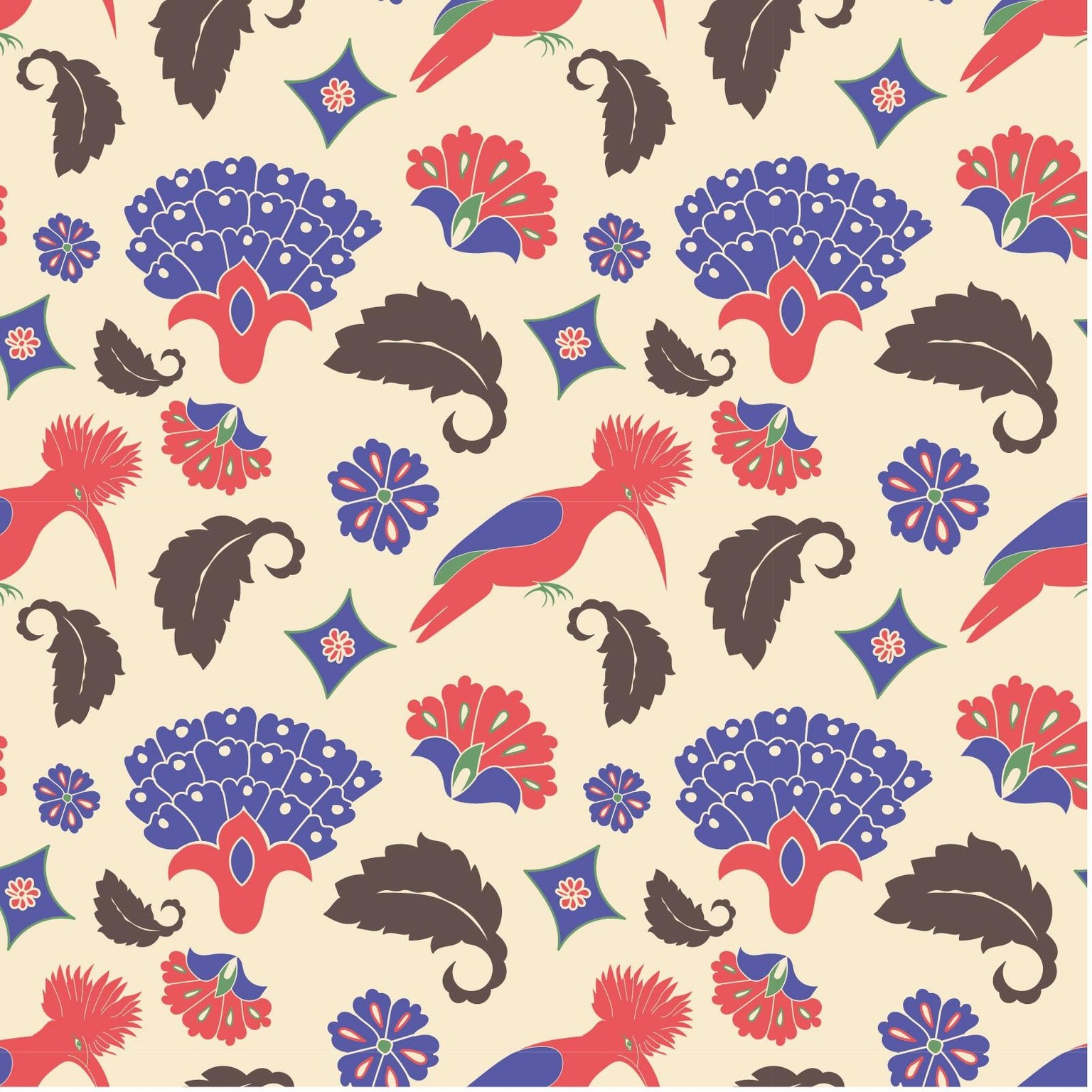Modern Botanical Pattern - image 4 - student project