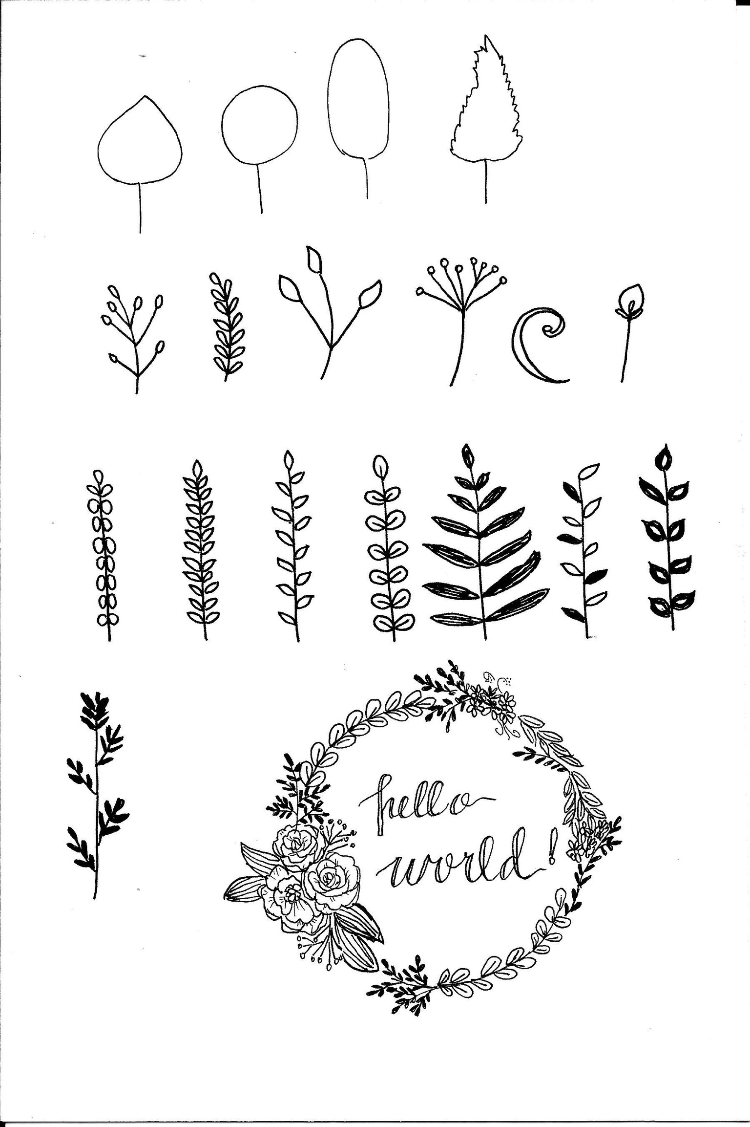 Drawing Wreath & Leaves - image 4 - student project