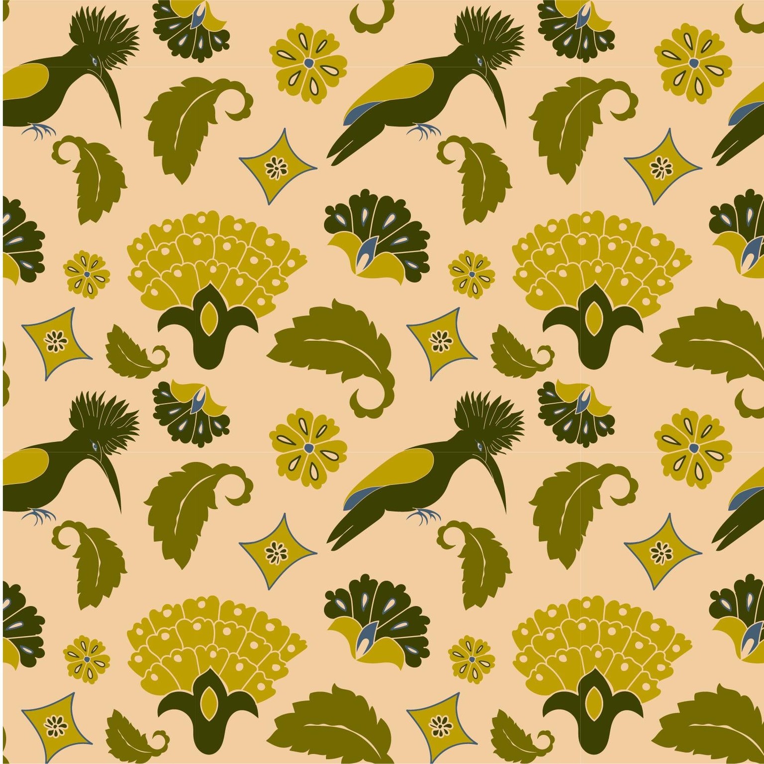 Modern Botanical Pattern - image 2 - student project