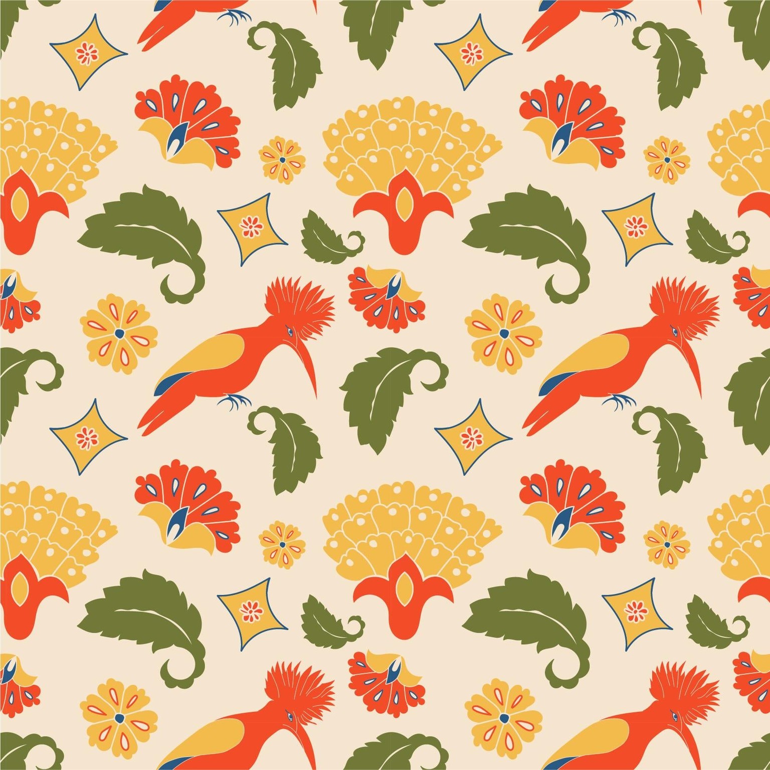 Modern Botanical Pattern - image 1 - student project