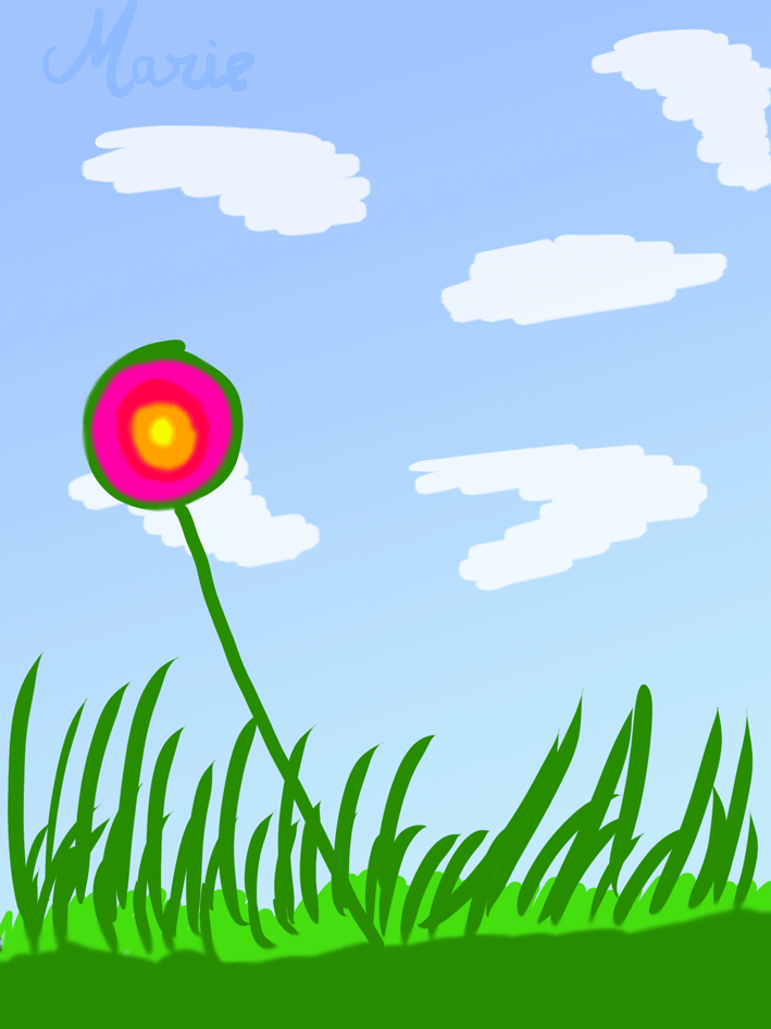 Pink Flower by Marie, 14 years old - image 1 - student project