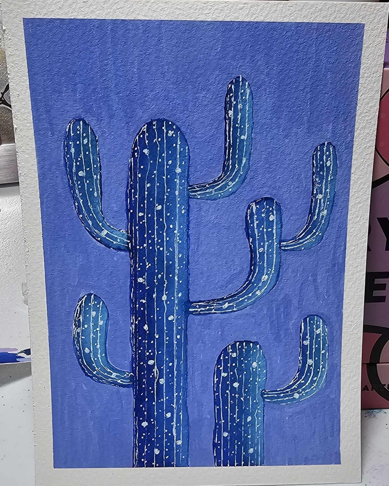 Blue Sagauro Cacti - image 1 - student project