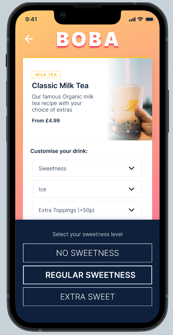 Colourful Boba App - image 3 - student project
