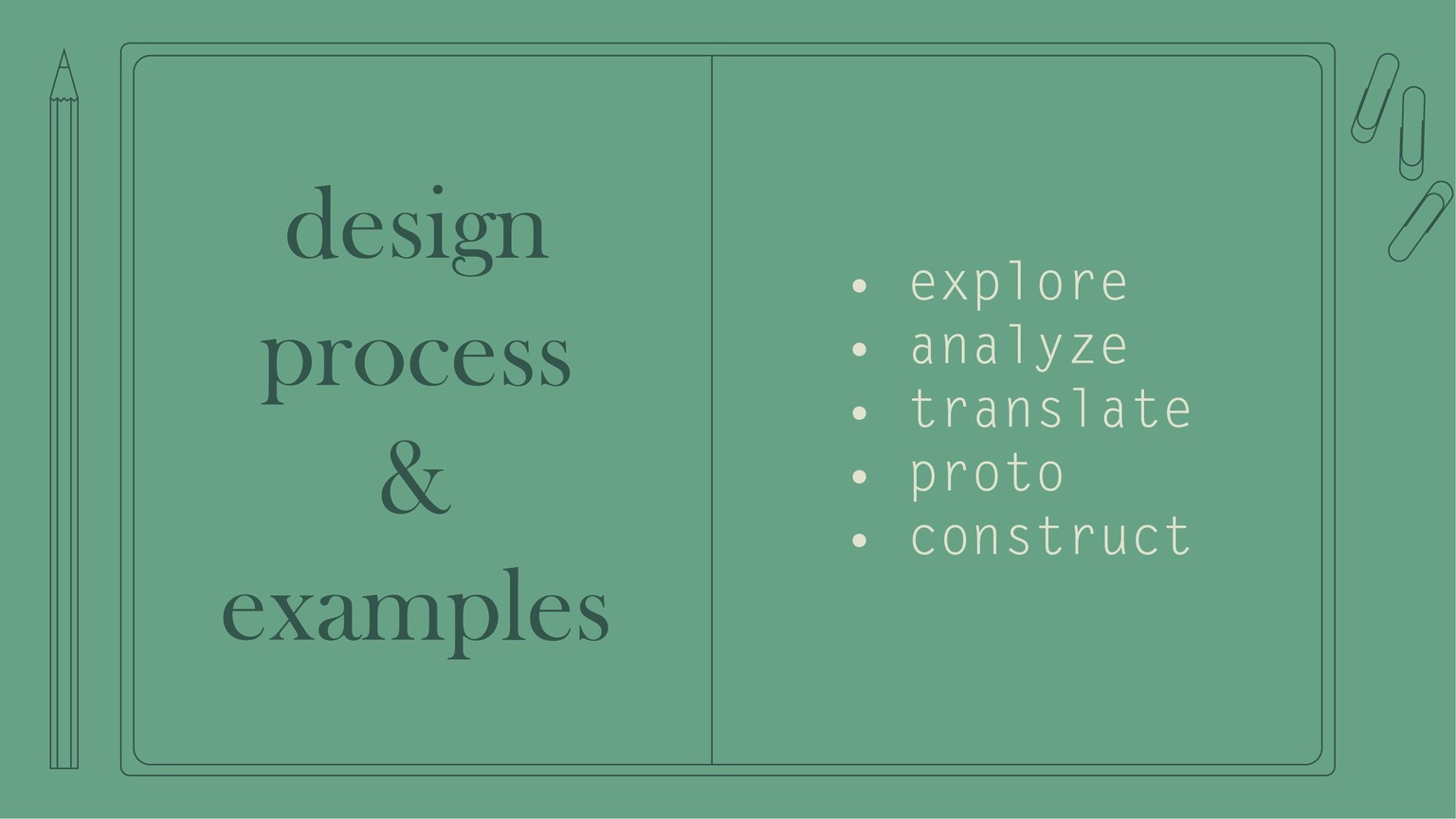 Presentation / outline for skillshare class - image 1 - student project