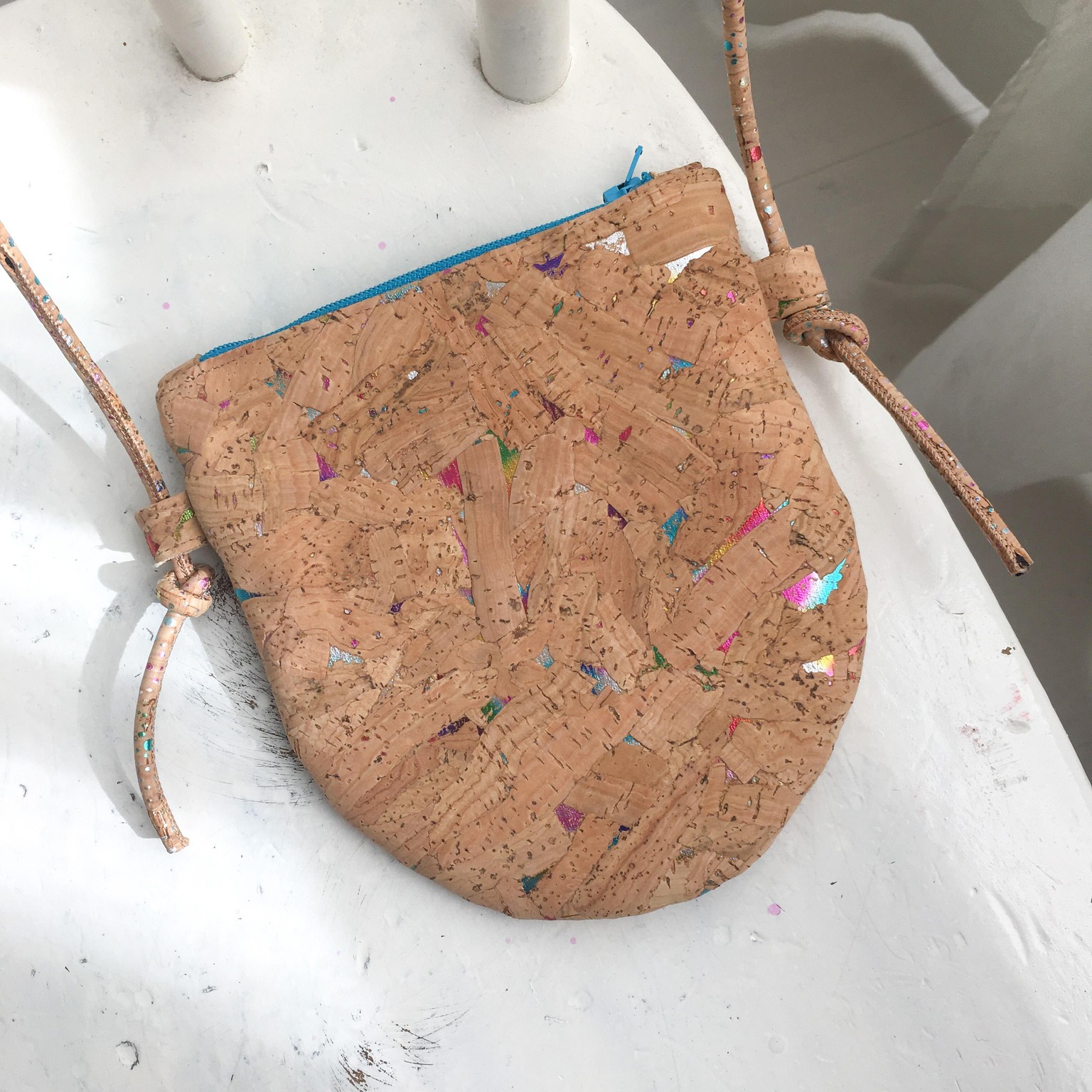 Crossbody bag using cork fabric - image 1 - student project