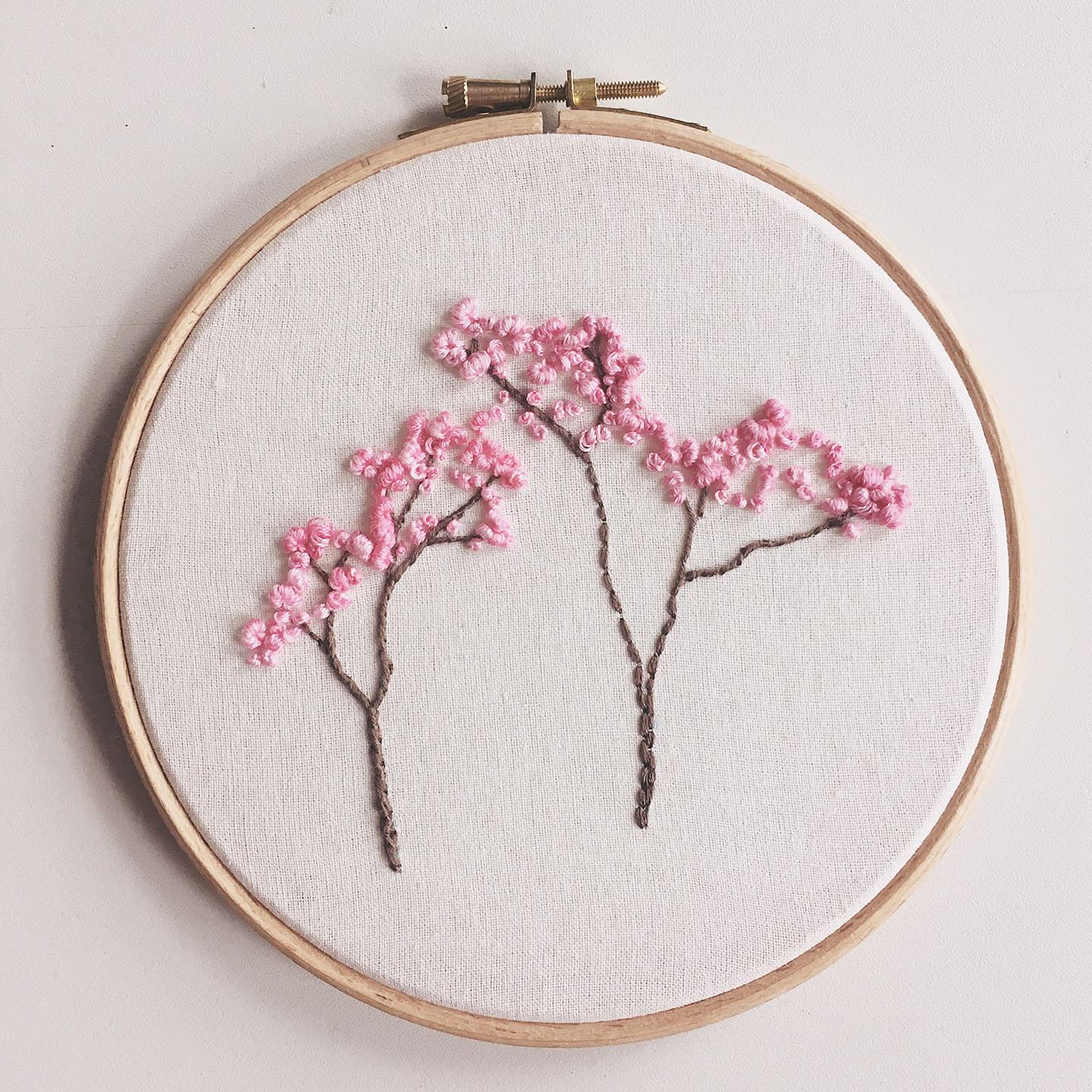 Blossom Embroidery Hoop Art - image 1 - student project
