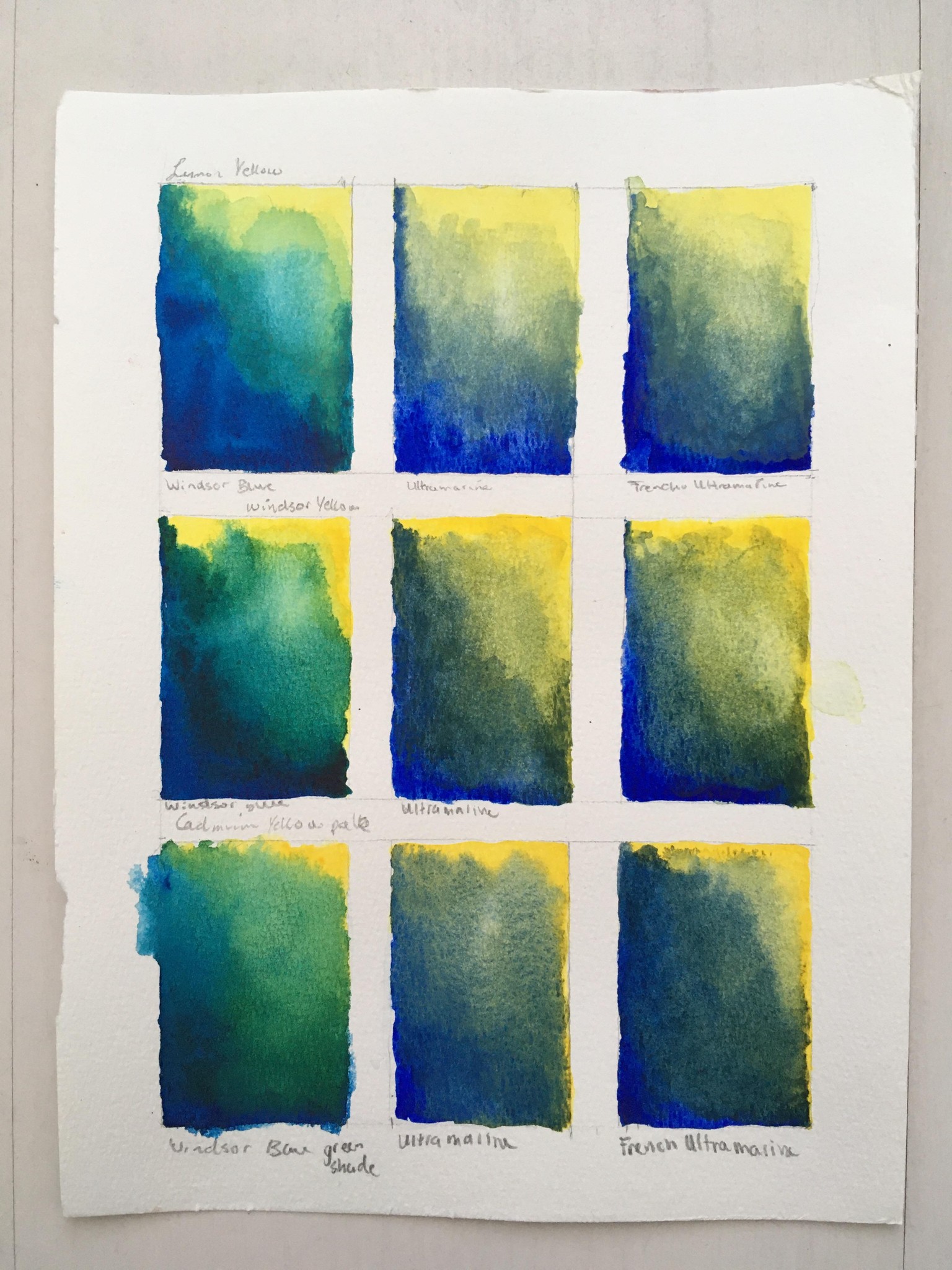 Cool vs. warm swatches in watercolour - image 2 - student project