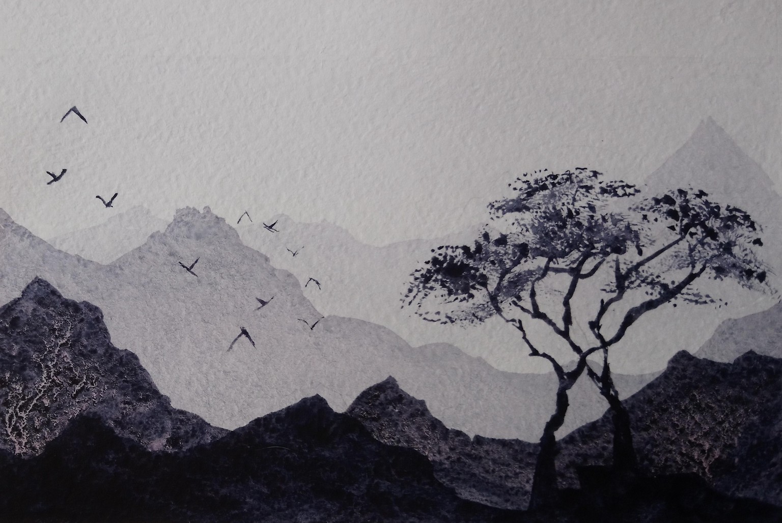 Monochrome paintings with Watercolor - Learn to paint using a single color - image 5 - student project