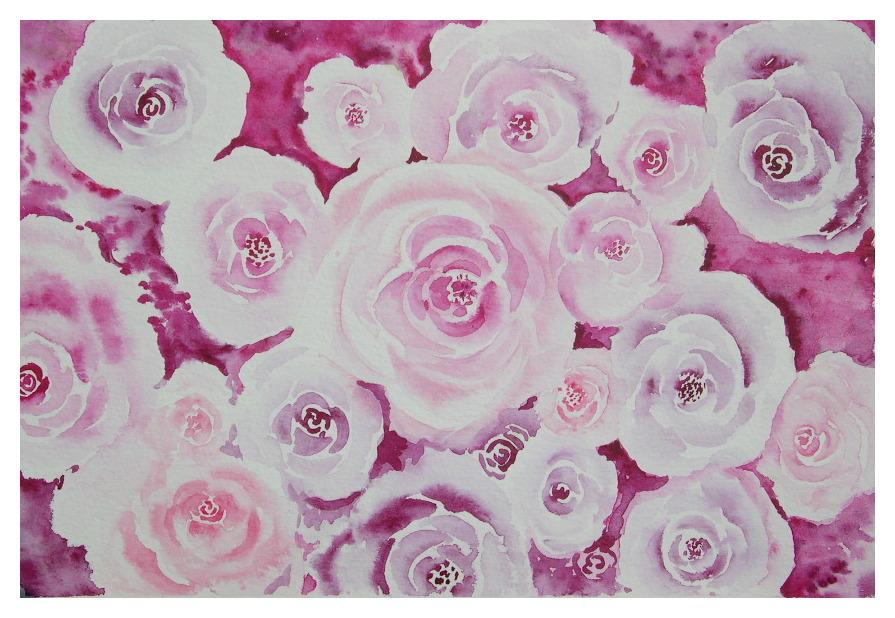 Loose & Lovely Watercolor: Fantasy Florals - image 1 - student project
