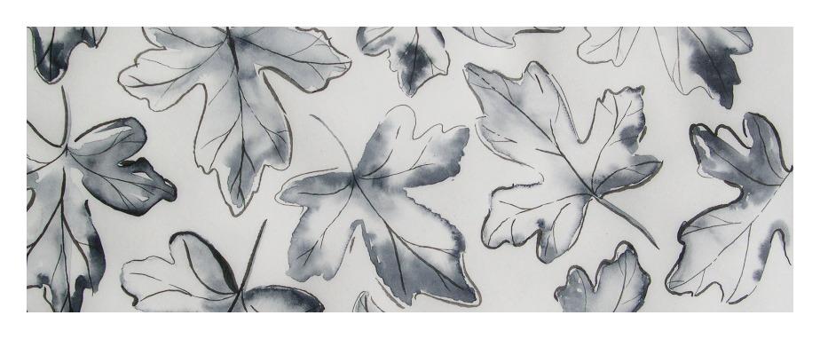 Use Real Leaves to Create an Elegant Pattern with Black Ink or Watercolor - image 3 - student project