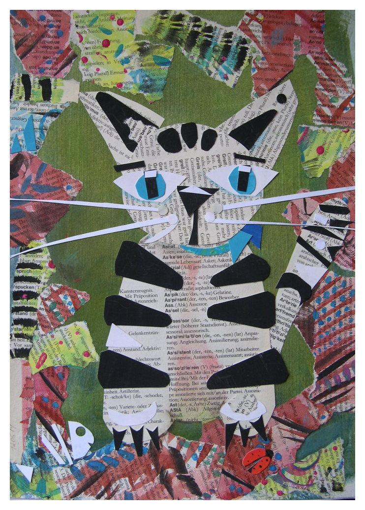 Kids Art Collage: Create a Cute Cat Collage - image 1 - student project