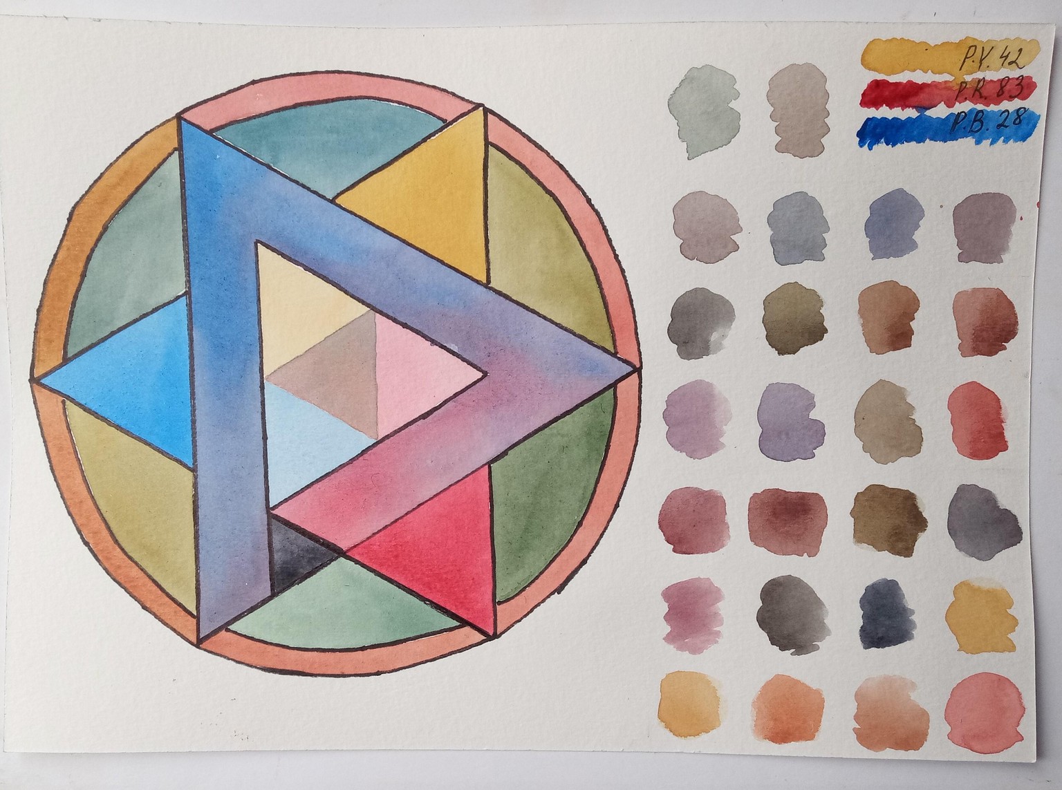 Color Wheel Mandala: Part I - image 1 - student project