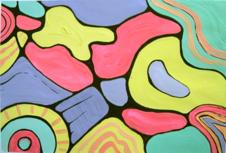 Create an Abstract Painting with Acrylic Paints - image 1 - student project
